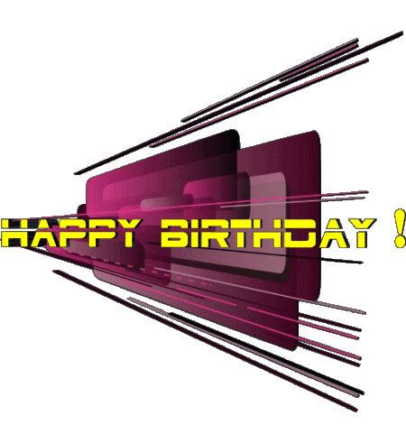 020 Sfondo trasparente Abstract - Geometric Happy Birthday Inglese Messagi 