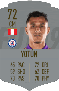 Yoshimar Yotún Pérou F I F A - Joueurs Cartes Jeux Vidéo 