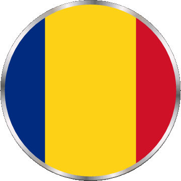 Round Romania Europe Flags 
