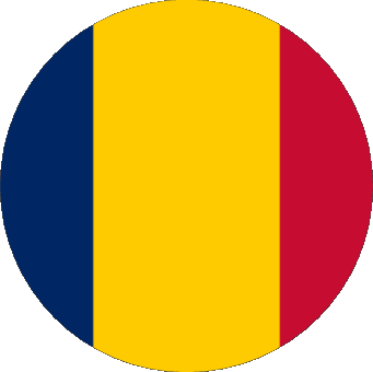 Runde Tschad Afrika Fahnen 