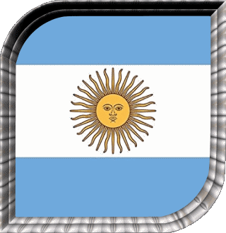 Quadrato Argentina America Bandiere 