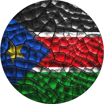 Rond Sudan del sud Africa Bandiere 