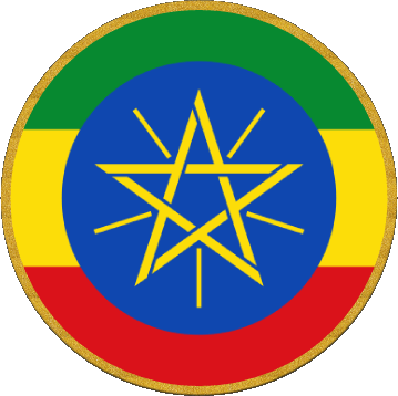 Runde Äthiopien Afrika Fahnen 