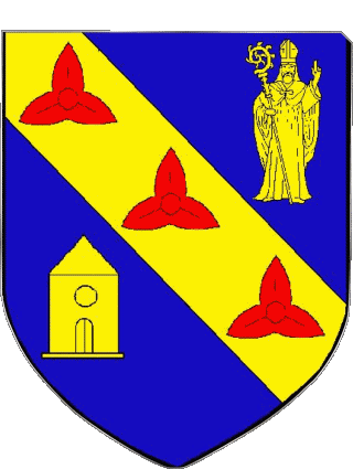 Blazon-Blazon LA CHAPELLE SAINT URSIN 18 Departments - Cities France Flags 