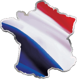 Mapa Nacional Francia Banderas 