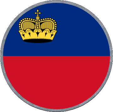 Tondo Liechtenstein Europa Bandiere 