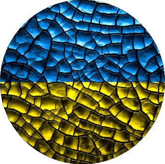 Rond Ukraine Europe Drapeaux 