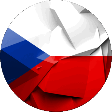 Round Czech Republic Europe Flags 