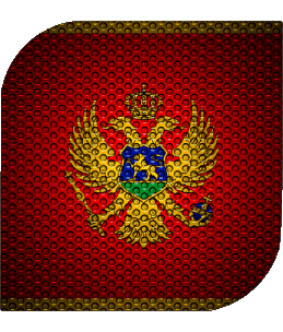 Square Montenegro Europe Flags 