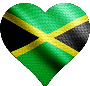 Corazón Jamaica América Banderas 
