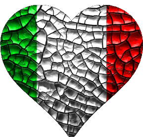 Cuore Nazionale Italia Europa Bandiere 