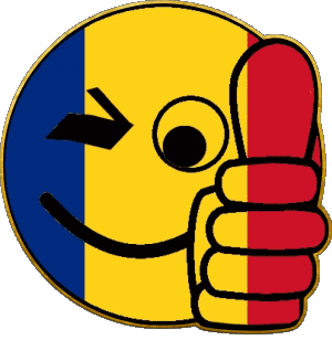 Smiley - OK Romania Europe Flags 