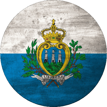 Round San Marino Europe Flags 