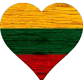 Corazón Lituania Europa Banderas 