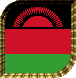 Quadrato Malawi Africa Bandiere 