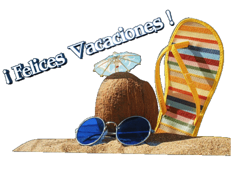 14 Fondo transparente Felices Vacaciones Español Mensajes 
