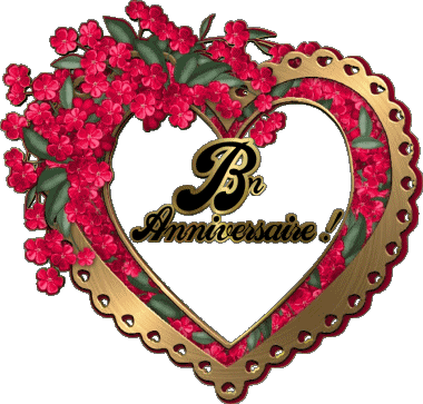 004 Coeur Bon Anniversaire Français Messages 