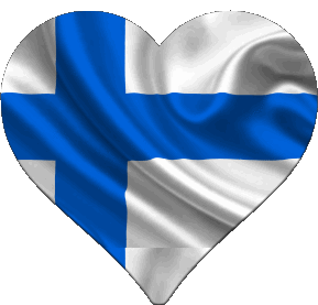 Cuore Finlandia Europa Bandiere 