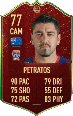 Dimitri Petratos Australia F I F A - Jugadores  cartas Vídeo Juegos Multimedia 