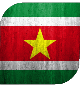 Square Suriname America Flags 
