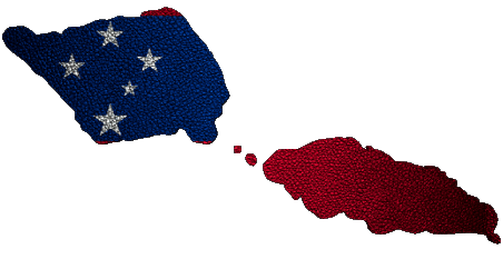carte Samoa Océanie Drapeaux 
