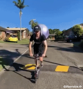 Fun Win Scooter Transport Humor -  Fun 