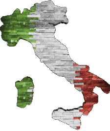 Map National Italy Europe Flags 