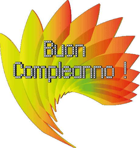 005 Fond Transparent Astratto - Geometrico Buon Compleanno Italien Messages 