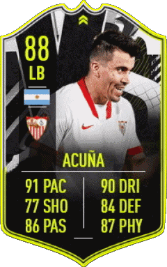 Marcos Acuña Argentine F I F A - Joueurs Cartes Jeux Vidéo Multi Média 