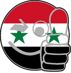 Smiley - OK Syrien Asien Fahnen 