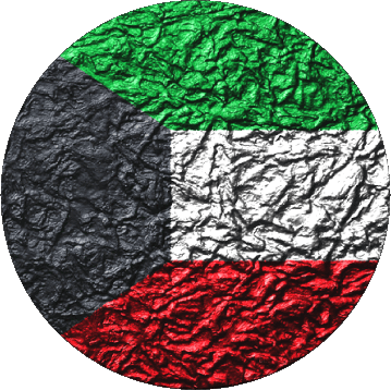 Tondo Kuwait Asia Bandiere 