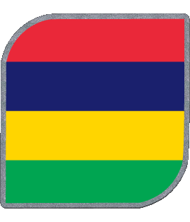 Quadrato Mauritius Africa Bandiere 
