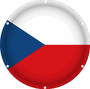 Rond Tchéquie Europe Drapeaux 