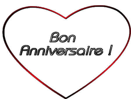 001 Coeur Bon Anniversaire Francés Mensajes 