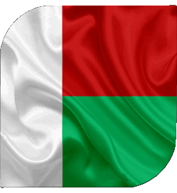 Carré Madagascar Afrique Drapeaux 