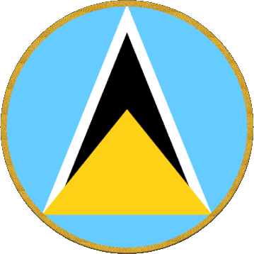 Rond Sainte Lucie Amériques Drapeaux 