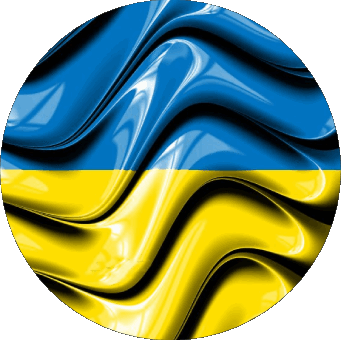 Runde Ukraine Europa Fahnen 