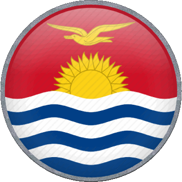 Rond Kiribati Océanie Drapeaux 