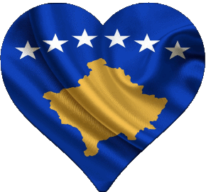 Corazón Kosovo Europa Banderas 