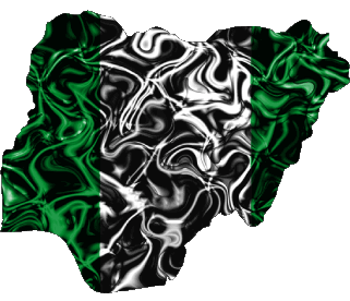 Carta Geografica Nigeria Africa Bandiere 