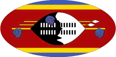 Oval Eswatini Afrika Fahnen 