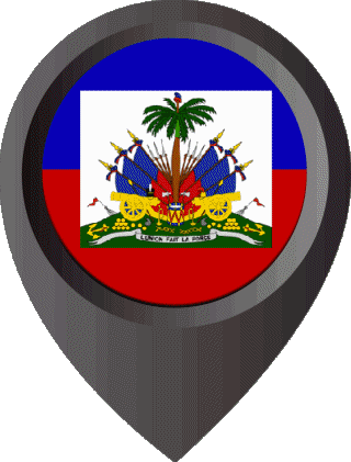 Epingle de Localisation Haïti Amériques Drapeaux 