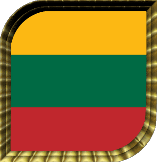 Square Lithuania Europe Flags 