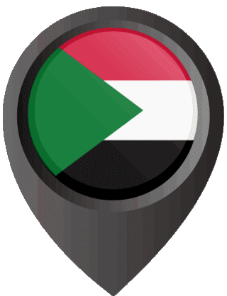 Perno di posizione Sudan Africa Bandiere 