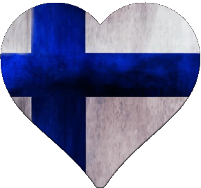 Cuore Finlandia Europa Bandiere 