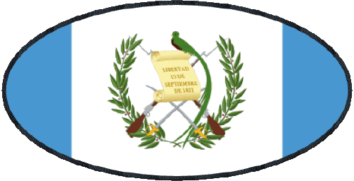 Ovale Guatemala Amériques Drapeaux 