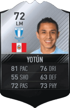 Yoshimar Yotún Perú F I F A - Jugadores  cartas Vídeo Juegos Multimedia 
