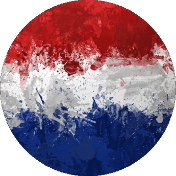 Rond Pays-Bas Europe Drapeaux 