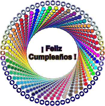 002 Fond Transparent Abstracto - Geométrico Feliz Cumpleaños Espagnol Messages 