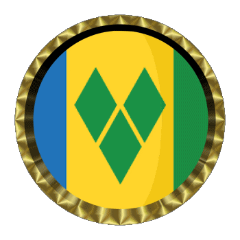 Rond - Anneaux Saint Vincent et les Grenadines Amériques Drapeaux 